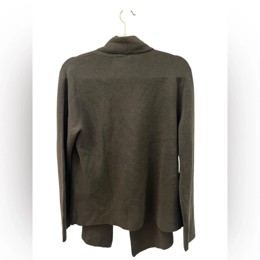 Eileen Fisher dark Green Open-Front Cardigan Size Medium - Picture 6 of 11